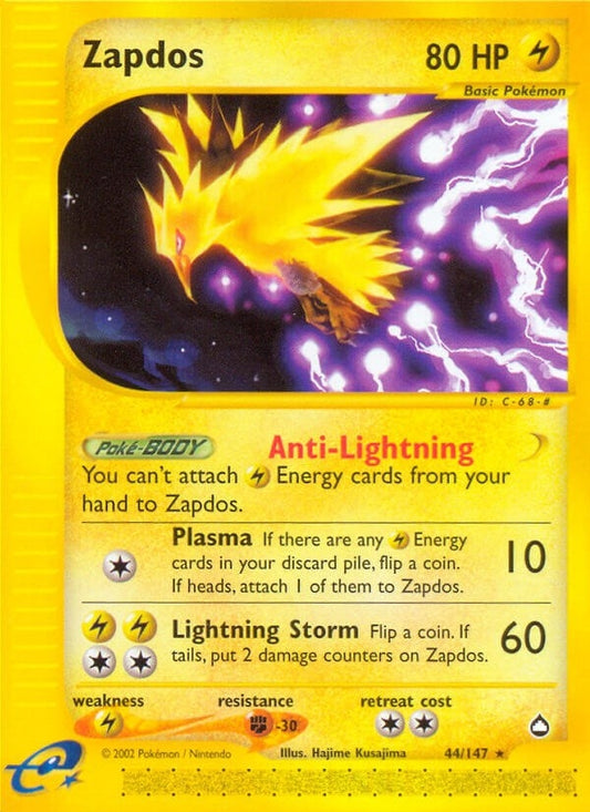 Image for Zapdos (044/147) (Aquapolis) - Pokemon