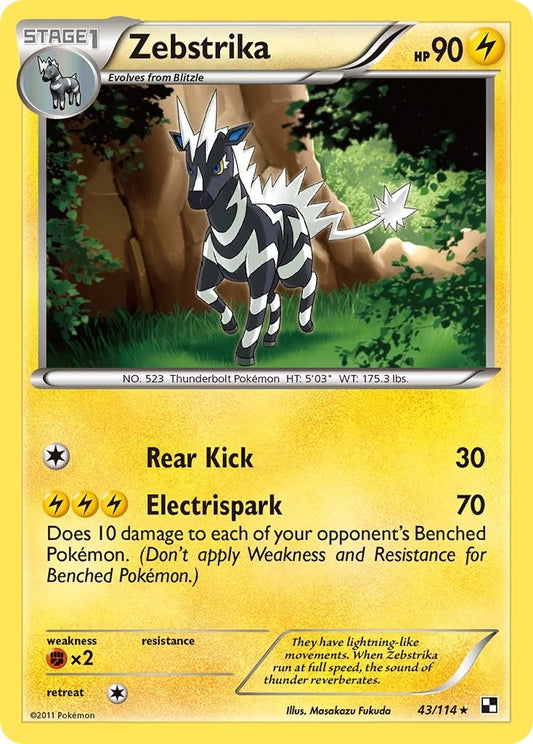 Image for Zebstrika (43) (43/114) (Black and White) - Pokemon