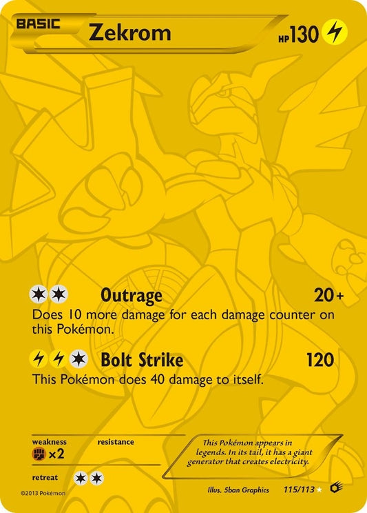 Image for Zekrom (115 Full Art Secret Rare) (115/113) (Legendary Treasures) - Pokemon