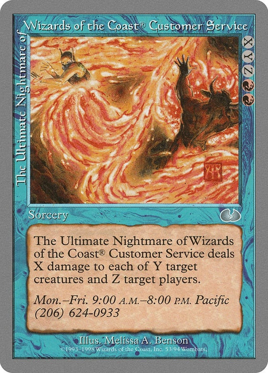 Image for The Ultimate Nightmare of Wizards of the Coast Customer Service (53) (Unglued) - Magic: The Gathering