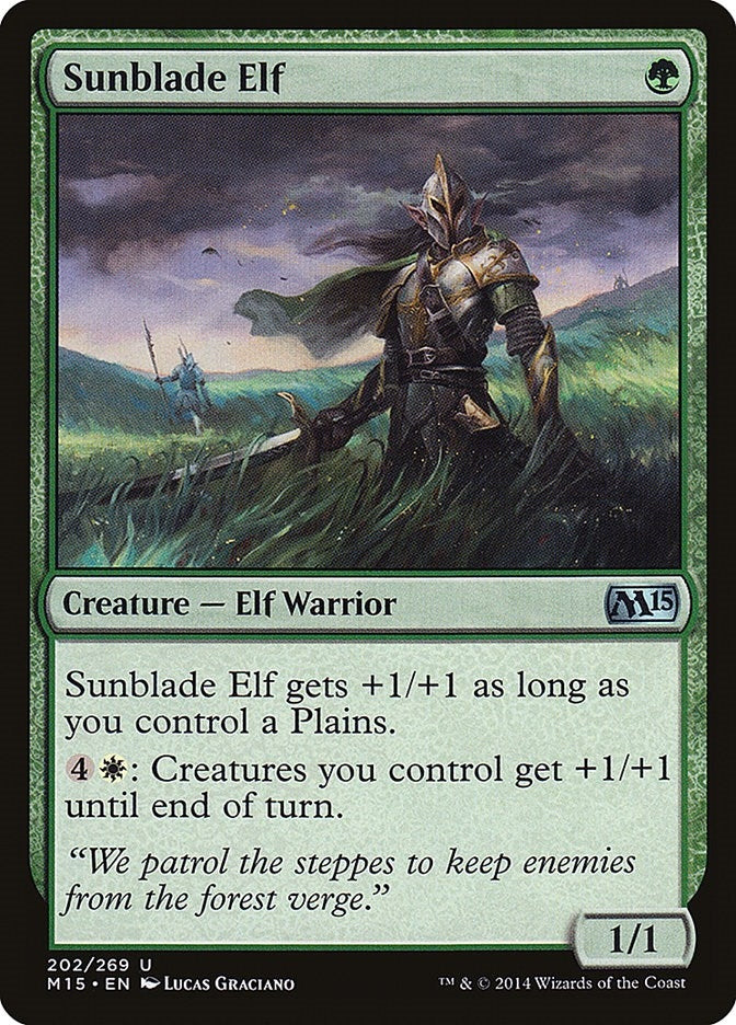 Image for Sunblade Elf (202) (Magic 2015 (M15)) - Magic: The Gathering