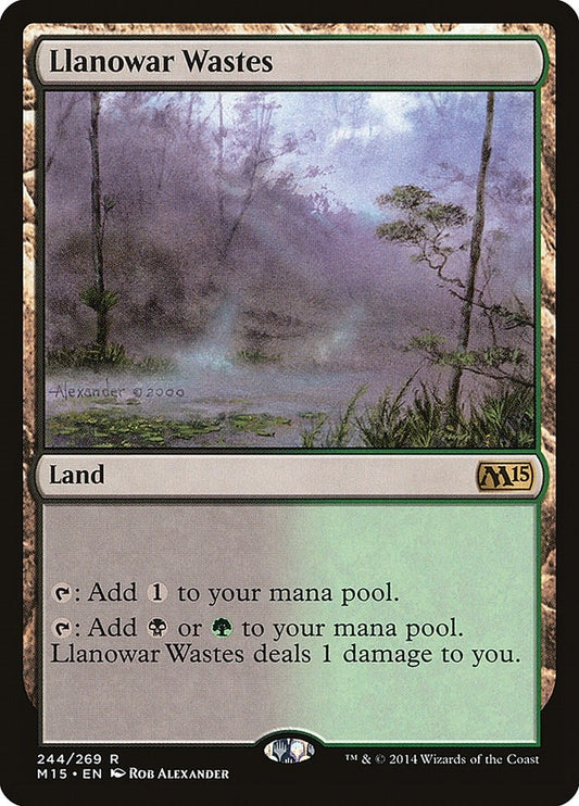 Image for Llanowar Wastes (244) (Magic 2015 (M15)) - Magic: The Gathering