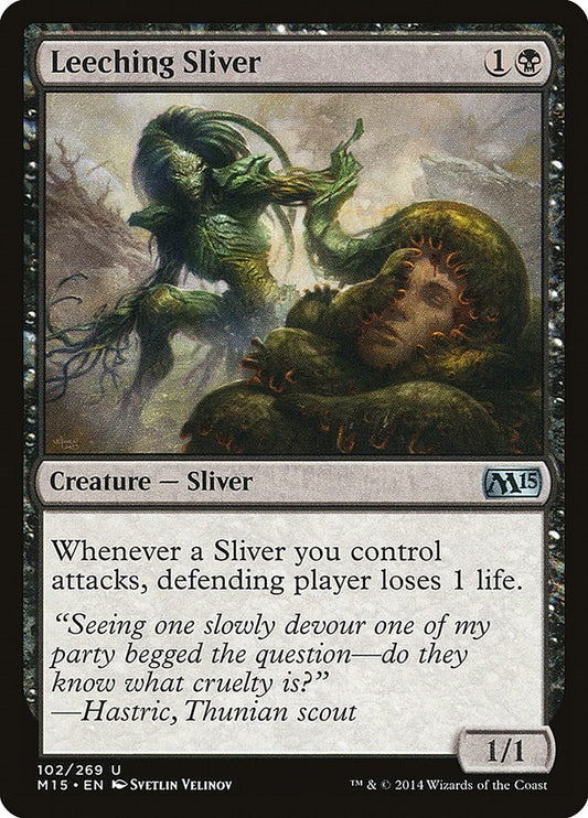 Image for Leeching Sliver (102) (Magic 2015 (M15)) - Magic: The Gathering