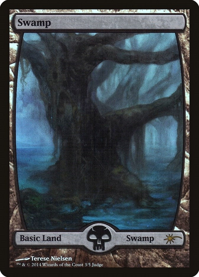 Image for Swamp - Full Art (3) (3) (Judge Promos) - Magic: The Gathering