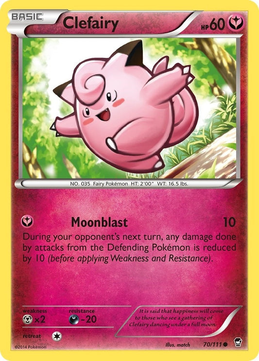 Image for Clefairy (70) (70/111) (XY - Furious Fists) - Pokemon