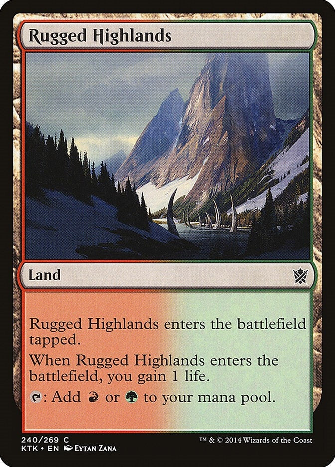 Image for Rugged Highlands (240) (Khans of Tarkir) - Magic: The Gathering