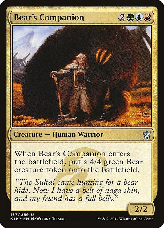 Image for Bear's Companion (167) (Khans of Tarkir) - Magic: The Gathering