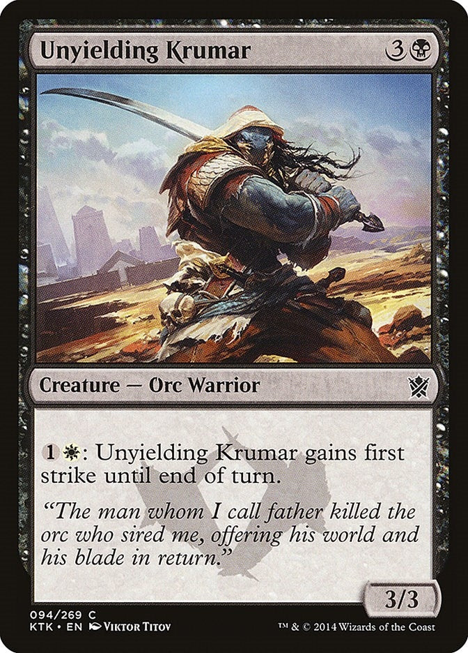 Image for Unyielding Krumar (94) (Khans of Tarkir) - Magic: The Gathering