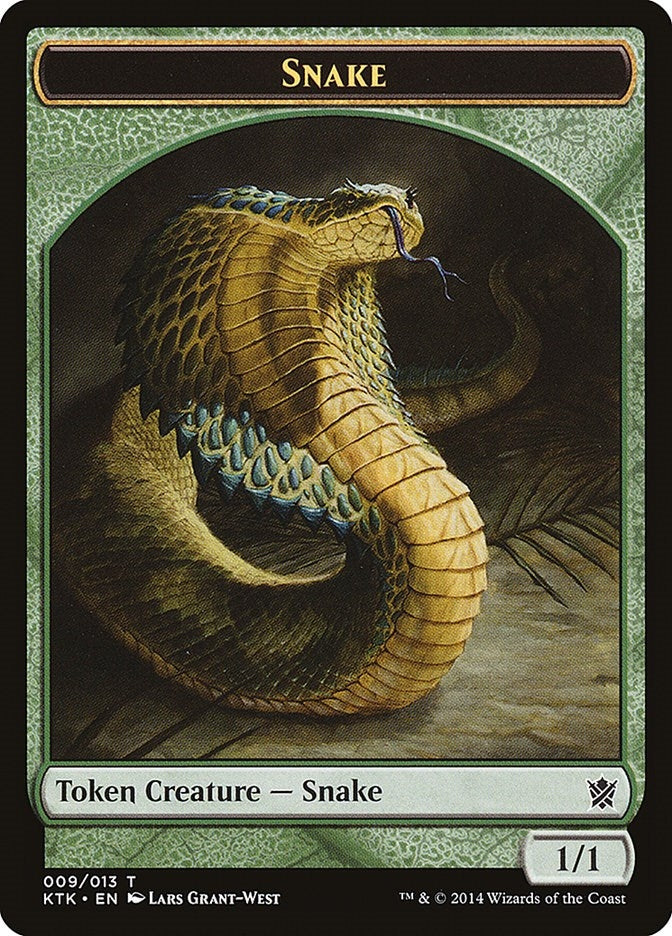 Image for Snake Token (9) (Khans of Tarkir) - Magic: The Gathering