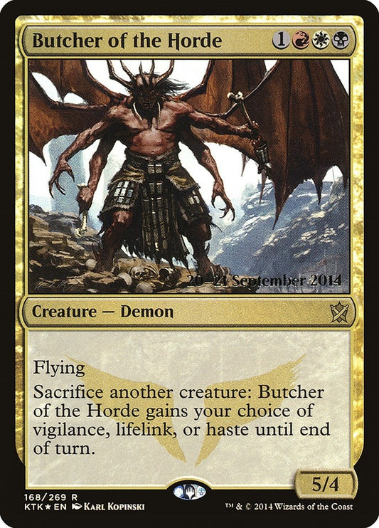 Image for Butcher of the Horde (168) (Prerelease Cards) - Magic: The Gathering