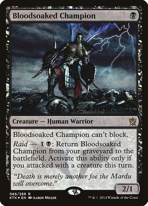 Image for Bloodsoaked Champion (66) (Prerelease Cards) - Magic: The Gathering