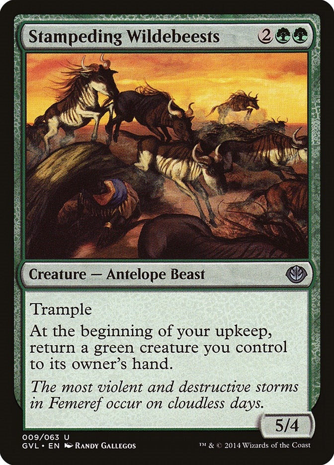 Image for Stampeding Wildebeests (9) (Duel Decks: Anthology) - Magic: The Gathering