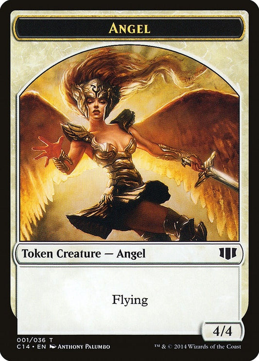 Image for Angel // Cat Double-Sided Token (1 // 2) (Commander 2014) - Magic: The Gathering