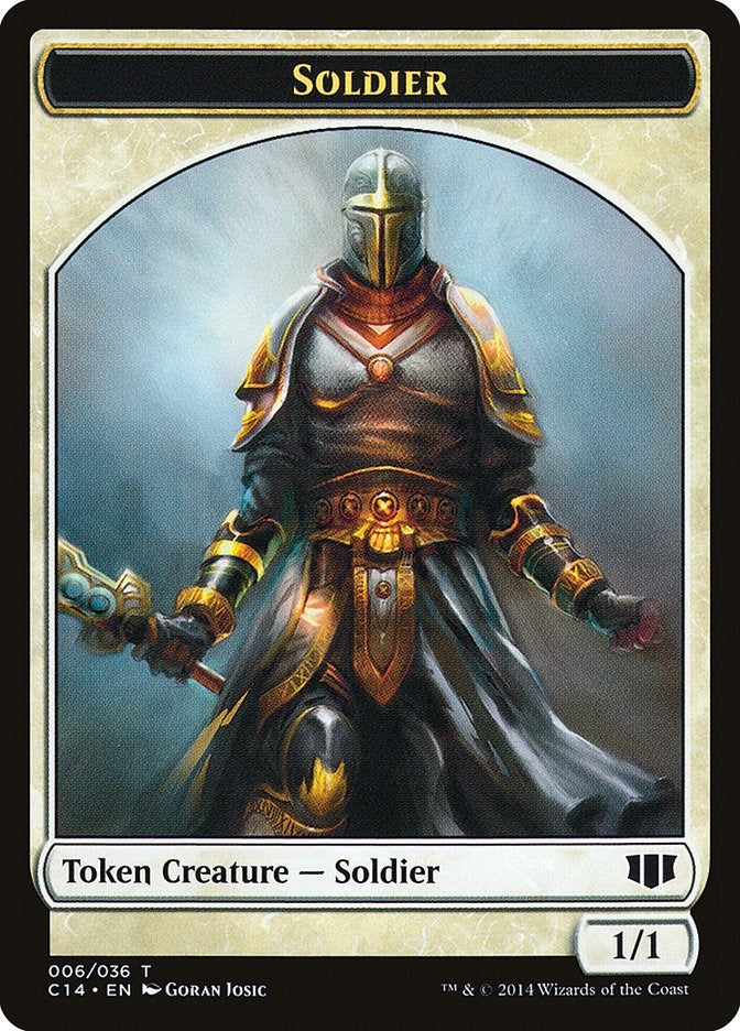 Image for Soldier // Spirit Double-Sided Token (6 // 7) (Commander 2014) - Magic: The Gathering