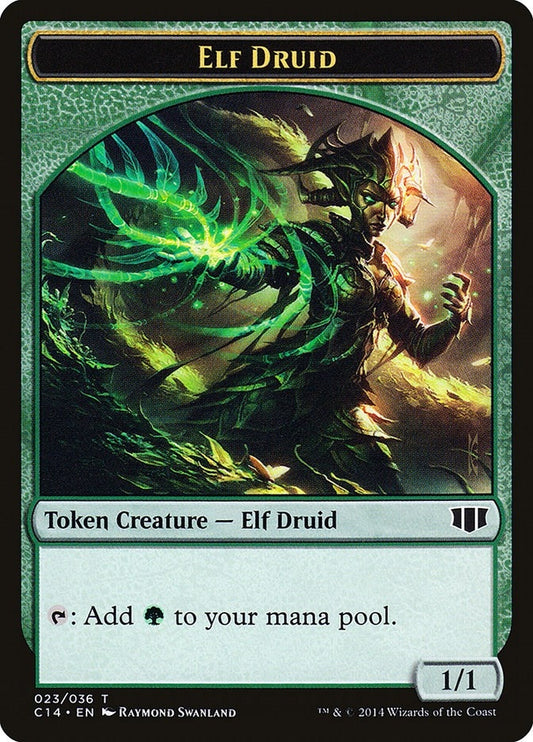Image for Elf Druid // Beast (020) Double-Sided Token (23 // 20) (Commander 2014) - Magic: The Gathering