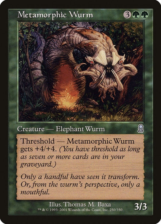 Image for Metamorphic Wurm (250) (Odyssey) - Magic: The Gathering