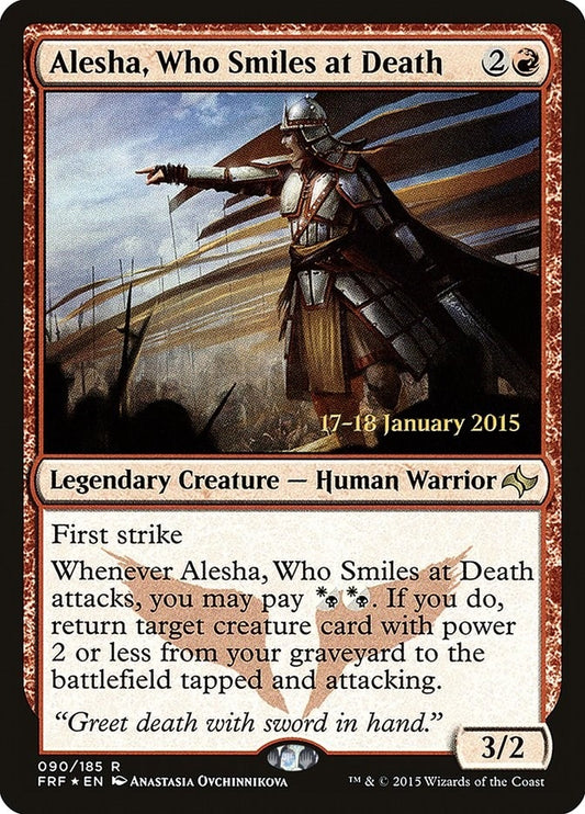 Image for Alesha, Who Smiles at Death (90) (Prerelease Cards) - Magic: The Gathering