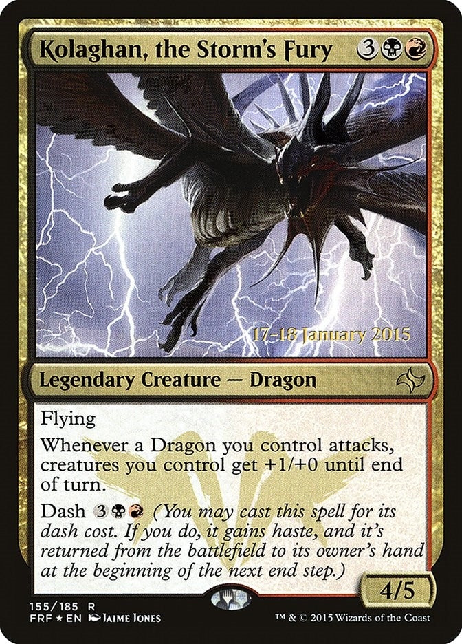 Image for Kolaghan, the Storm's Fury (155) (Prerelease Cards) - Magic: The Gathering