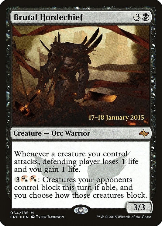 Image for Brutal Hordechief (64) (Prerelease Cards) - Magic: The Gathering