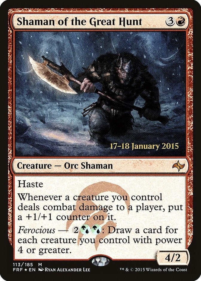 Image for Shaman of the Great Hunt (113) (Prerelease Cards) - Magic: The Gathering