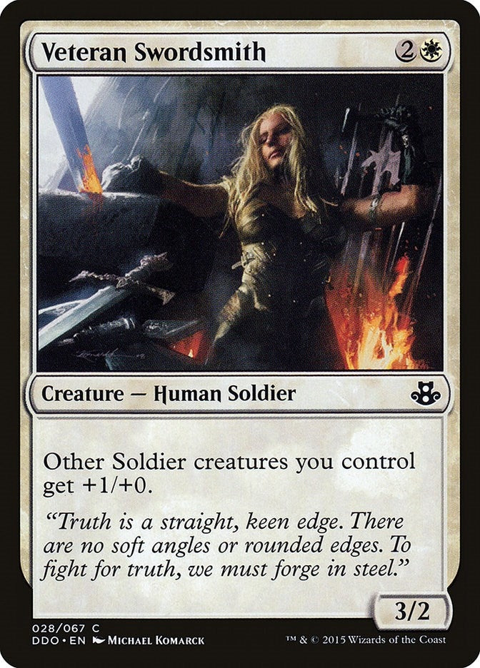 Image for Veteran Swordsmith (28) (Duel Decks: Elspeth vs. Kiora) - Magic: The Gathering