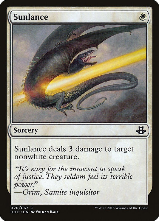 Image for Sunlance (26) (Duel Decks: Elspeth vs. Kiora) - Magic: The Gathering