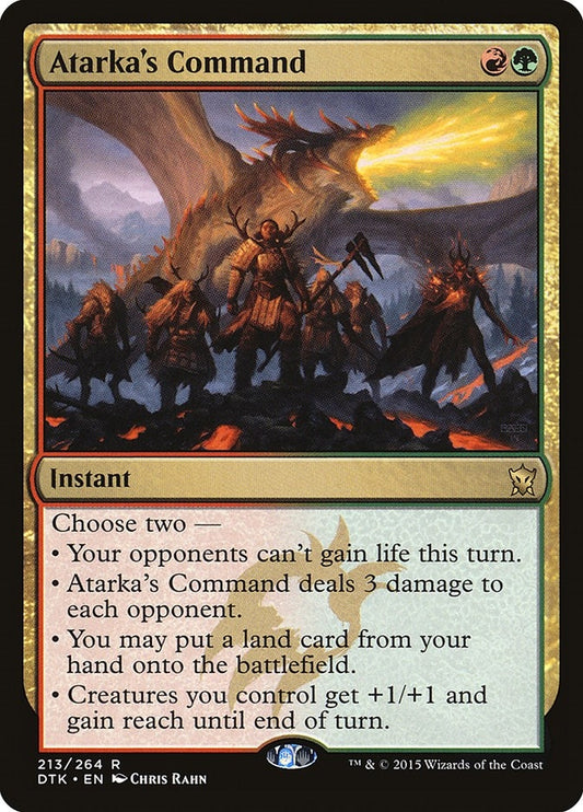 Image for Atarka's Command (213) (Dragons of Tarkir) - Magic: The Gathering