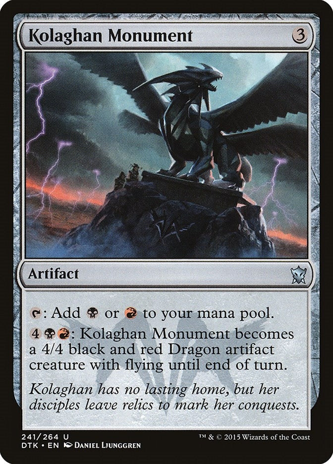Image for Kolaghan Monument (241) (Dragons of Tarkir) - Magic: The Gathering