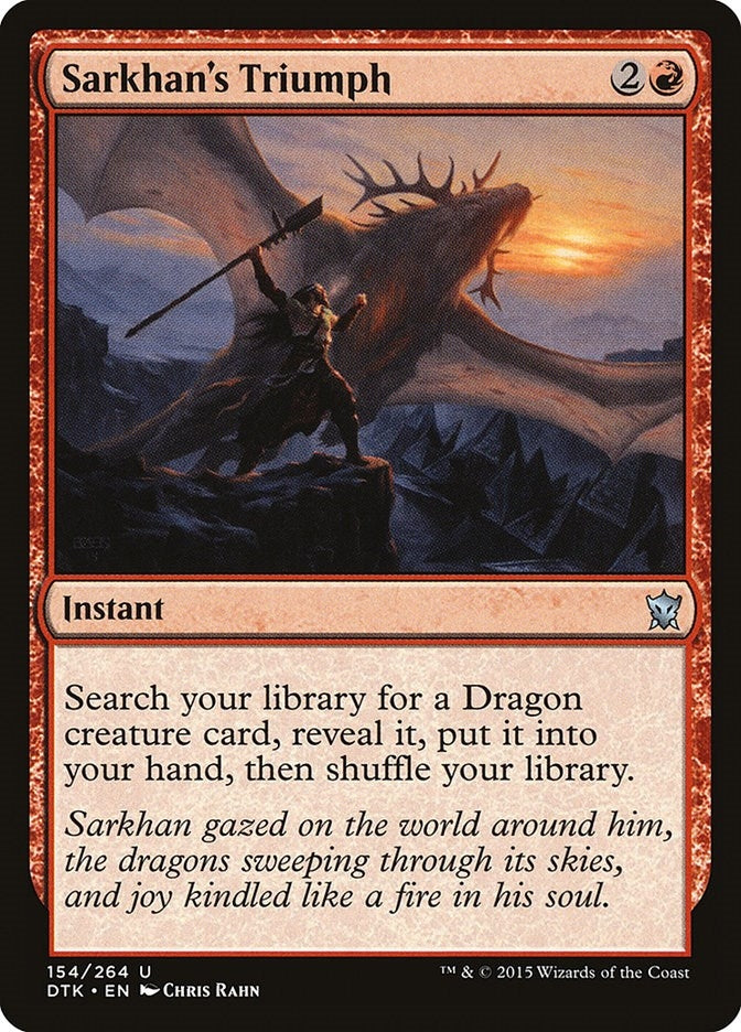 Image for Sarkhan's Triumph (154) (Dragons of Tarkir) - Magic: The Gathering