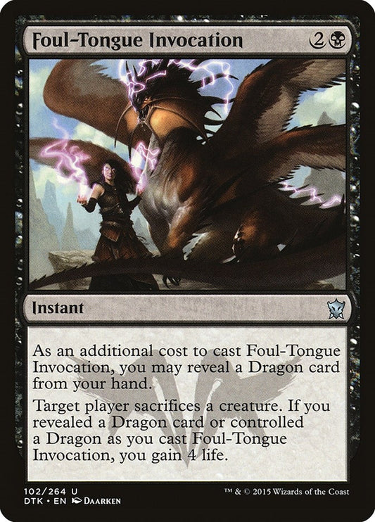 Image for Foul-Tongue Invocation (102) (Dragons of Tarkir) - Magic: The Gathering