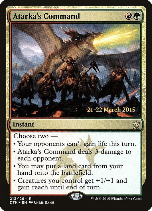 Image for Atarka's Command (213) (Prerelease Cards) - Magic: The Gathering