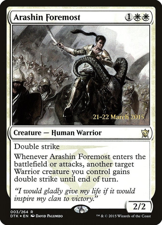 Image for Arashin Foremost (3) (Prerelease Cards) - Magic: The Gathering