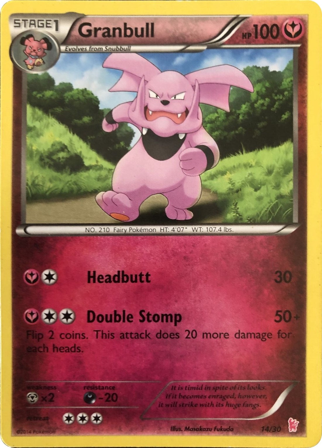 Image for Granbull (#14) (14/30) (XY Trainer Kit: Sylveon & Noivern) - Pokemon