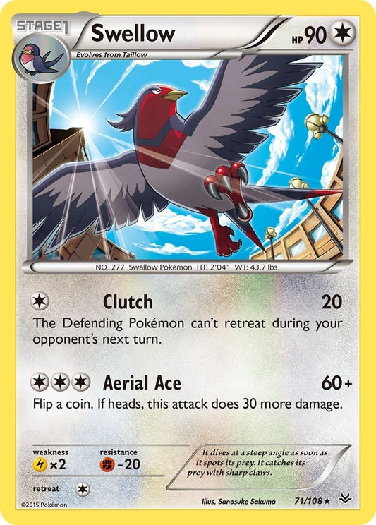 Image for Swellow (71) (71/108) (XY - Roaring Skies) - Pokemon