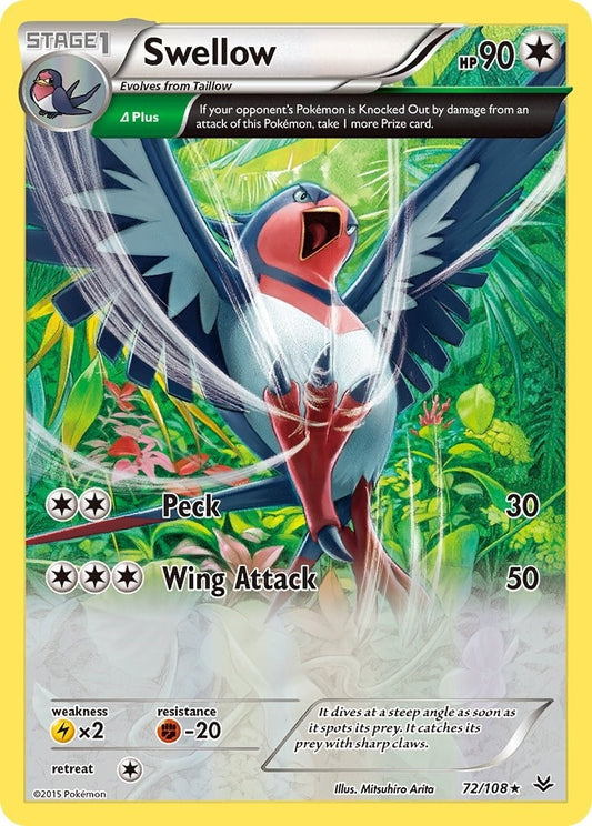 Image for Swellow (72 Delta) (72/108) (XY - Roaring Skies) - Pokemon