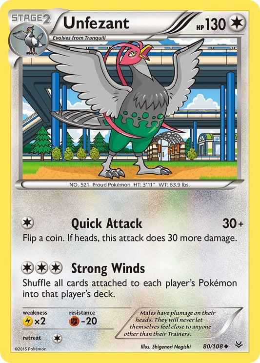 Image for Unfezant (80) (80/108) (XY - Roaring Skies) - Pokemon