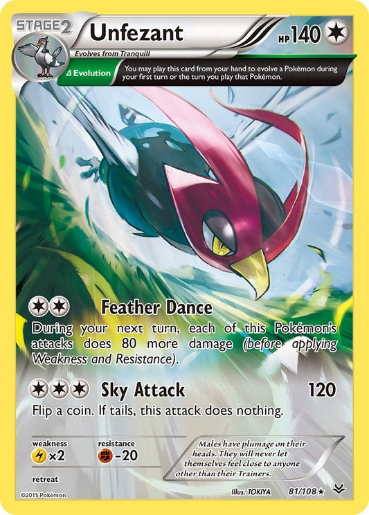 Image for Unfezant (81 Delta) (81/108) (XY - Roaring Skies) - Pokemon