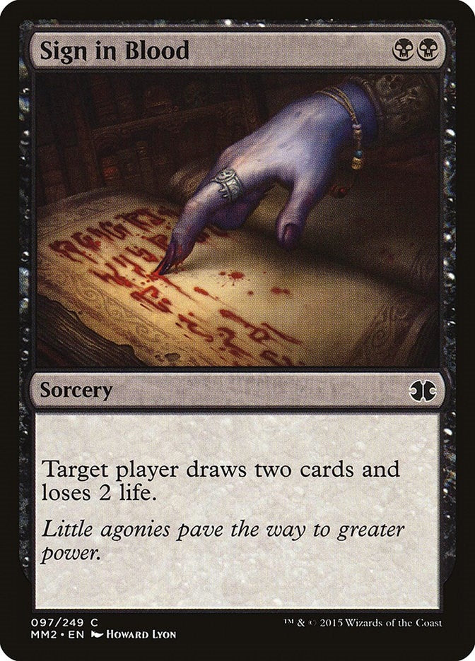 Image for Sign in Blood (97) (Modern Masters 2015) - Magic: The Gathering