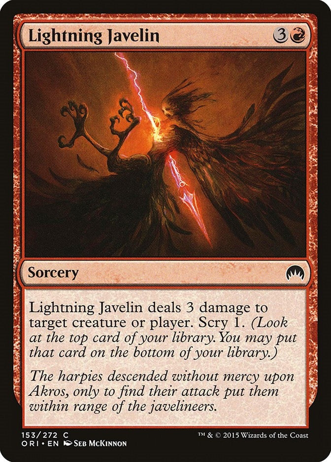 Image for Lightning Javelin (153) (Magic Origins) - Magic: The Gathering