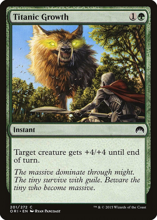 Image for Titanic Growth (201) (Magic Origins) - Magic: The Gathering