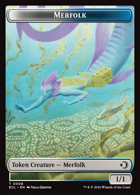 Shapeshifter // Merfolk Double-Sided Token (1 // 8) (Lorwyn Eclipsed)