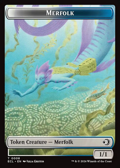 Shapeshifter // Merfolk Double-Sided Token (1 // 8) (Lorwyn Eclipsed)